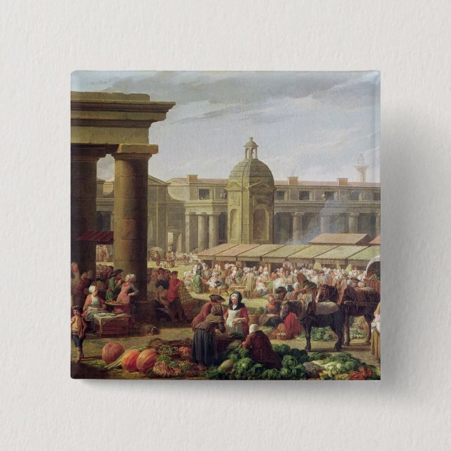 Les Halles, Paris 15 Cm Square Badge (Front)