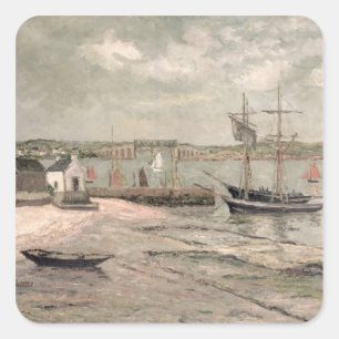 Les Huitrieres, La Trinite-Sur-Mer, Morbihan, 1912 Square Sticker