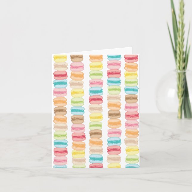 Les Macarons Blank Note Card (Front)