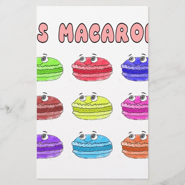 Les Macarons Cute Cartoon (Front)