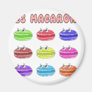 Les Macarons Cute Cartoon Magnet