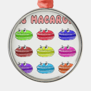 Les Macarons Cute Cartoon Metal Ornament