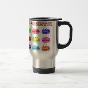Les Macarons Cute Cartoon Travel Mug