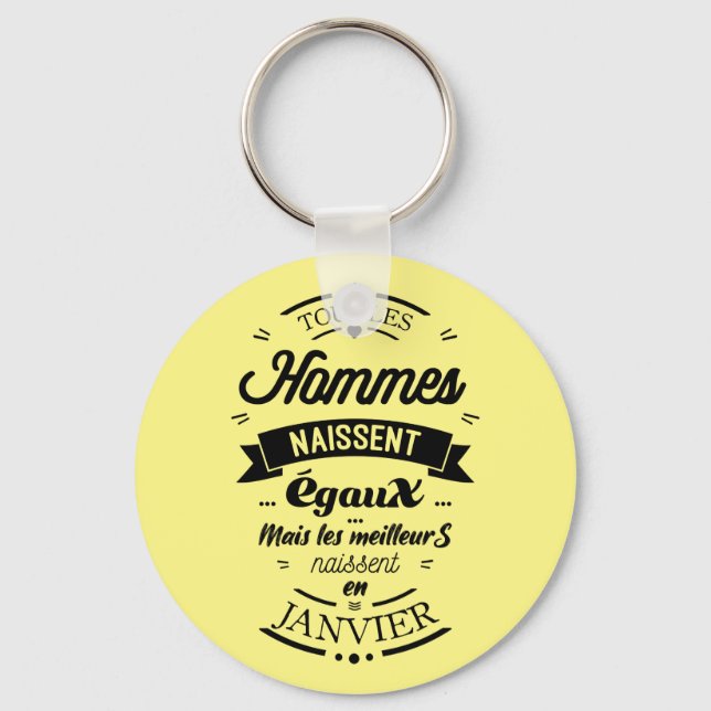 Les meilleurs naissent en Janvier Key Ring (Front)
