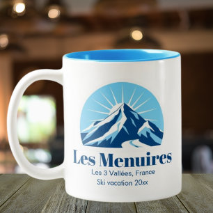 Les Menuires 3 Vallées France resort café Two-Tone Coffee Mug