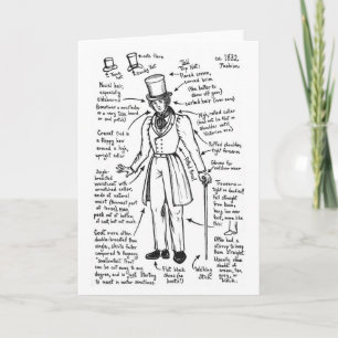 Les Misérables Love:  1832 Fashion Cheat Sheet Ca Card