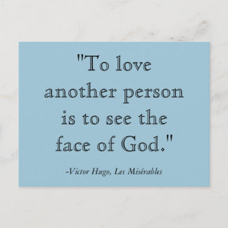 Les Misérables Quote Postcard