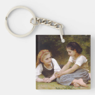 Les Noisettes: Young Girls Collecting Hazelnuts Key Ring