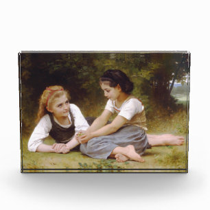 Les Noisettes: Young Girls Collecting Hazelnuts Photo Block