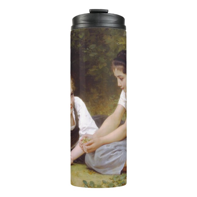 Les Noisettes: Young Girls Collecting Hazelnuts Thermal Tumbler (Front)