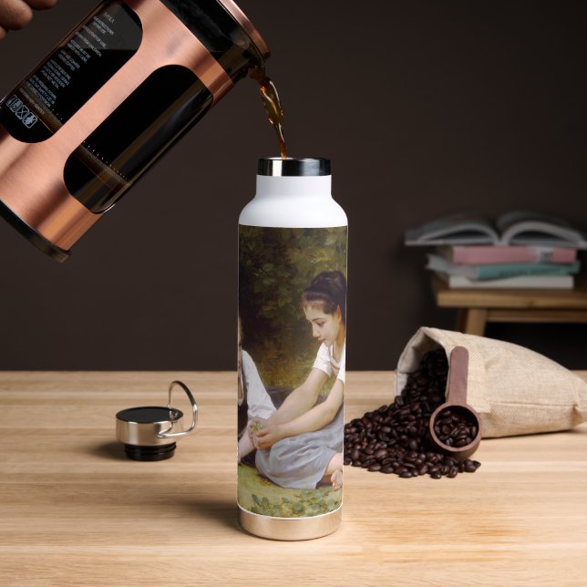 Les Noisettes: Young Girls Collecting Hazelnuts Water Bottle (Coffee)