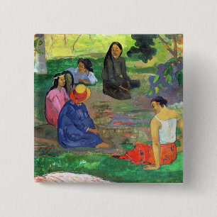 Les Parau Parau , or Conversation, 1891 15 Cm Square Badge