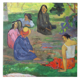 Les Parau Parau (The Gossipers) Ceramic Tile
