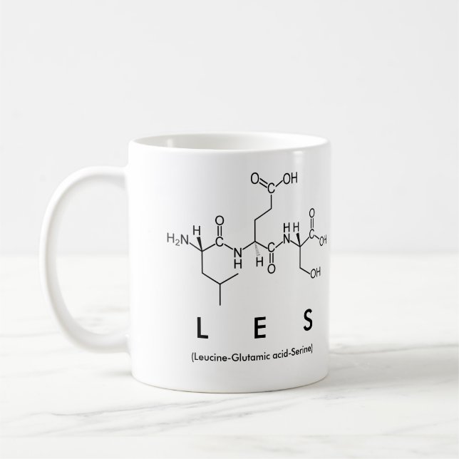 Les peptide name mug (Left)