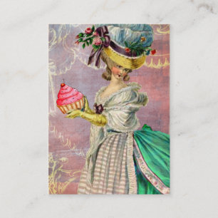 Les Petits Gateaux Marie Antoinette Cupcake & Bird Business Card