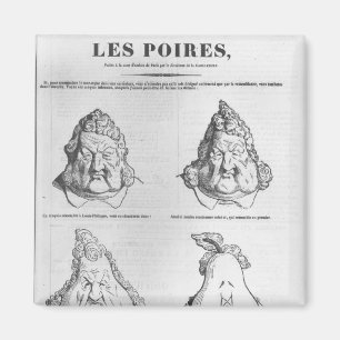 Les Poires, caricature of King Louis-Philippe Magnet