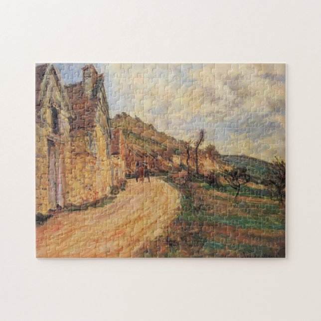 Les Roches at Falaise near Giverny Monet Fine Art Jigsaw Puzzle (Horizontal)