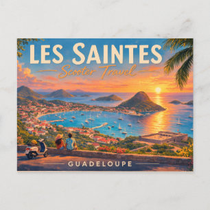 Les Saintes Guadeloupe Sunset Travel Postcard