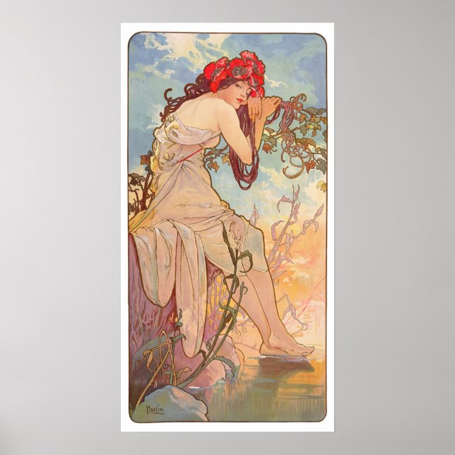 Les Saisons Lete - 1896 - Alphonse Mucha Poster (Front)