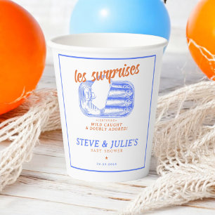 Les Sardines Fish Twins Triplets Multiples Paper Cups