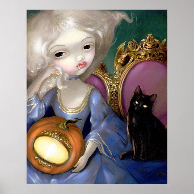 Les Vampires: Lanterne-Citrouille ART PRINT cat (Front)
