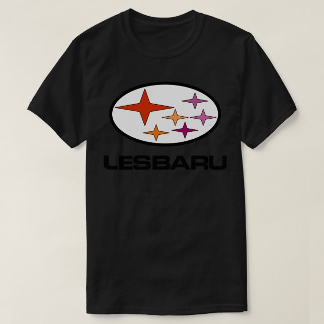 Lesbaru - Lesbian Car Logo Sticker  T-Shirt (Design Front)