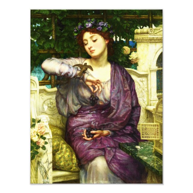 Lesbia and her sparrow by Sir Edward John Poynter Photo Print (Front)