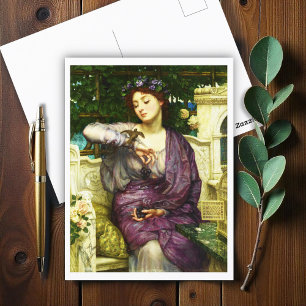 Lesbia and her sparrow by Sir Edward John Poynter Postcard
