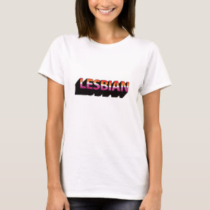 LESBIAN 3D Flag T-Shirt