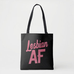 Lesbian AF Flower LGBT Pride Gay Love Parade Tote Bag
