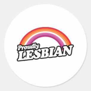 Lesbian and Proud Classic Round Sticker