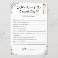 Lesbian Bridal Shower Game, Who Knows the couple