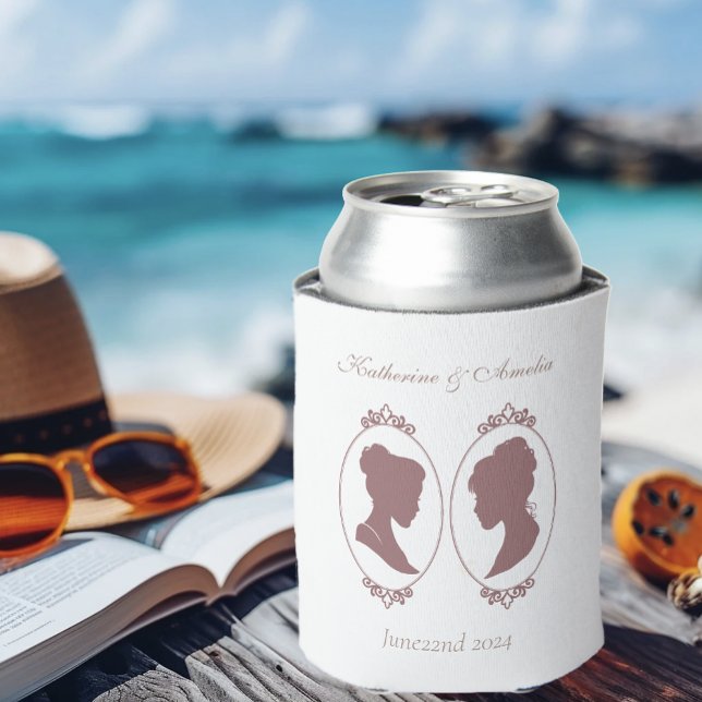 Lesbian Brides Regency Pink Roses Can Cooler (Creator Uploaded)