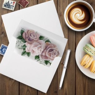 Lesbian Brides Regency Pink Roses Envelope