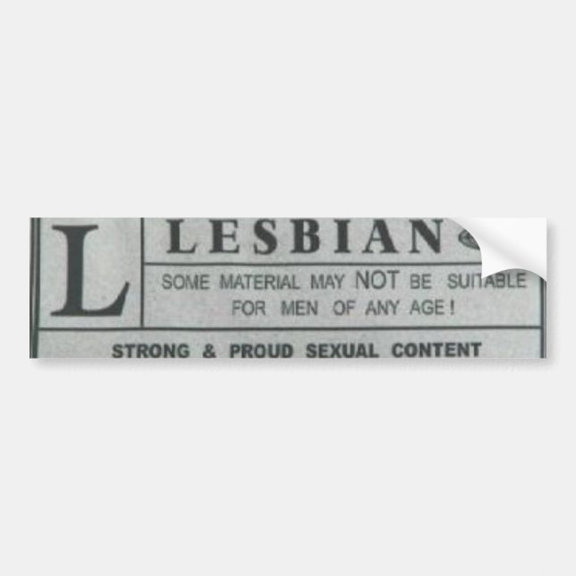lesbian bumper sticker (Front)