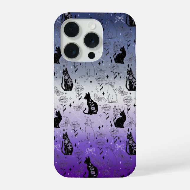 Lesbian Butch Pride Black Cat - Mystical Witchy iPhone Case (Back)