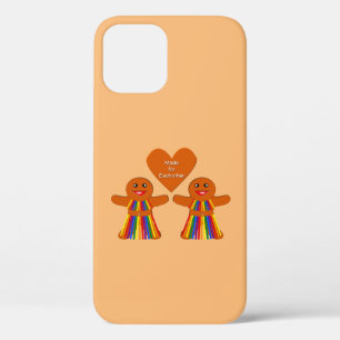 Lesbian Christmas Gingerbread Ladies Couple iPhone 12 Case