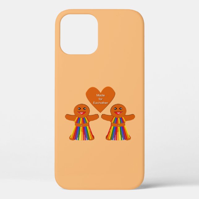 Lesbian Christmas Gingerbread Ladies Couple  Case-Mate iPhone Case (Back)