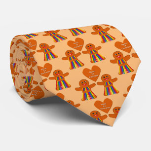 Lesbian Christmas Gingerbread Ladies Couple Tie