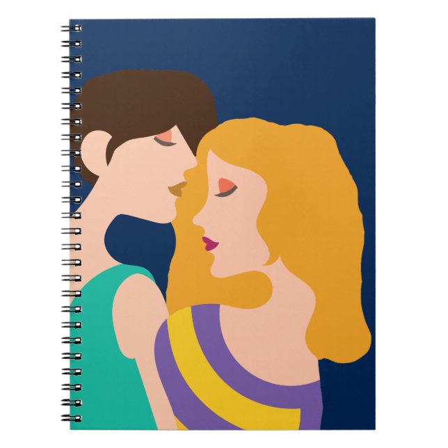 Lesbian Couple Beautiful Women in Love Drawing Notebook (Front)