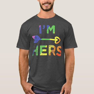 Lesbian Couple I'm Hers She's Mine Matching LGBT P T-Shirt