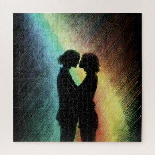 Lesbian Couple in Rainbow Jigsaw Puzzle