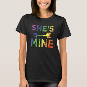 Lesbian Couple She s Mine I m Hers Matching LGBT P T-Shirt