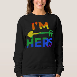 Lesbian Couple She's Mine I'm Hers Matching LGBT P Sweatshirt