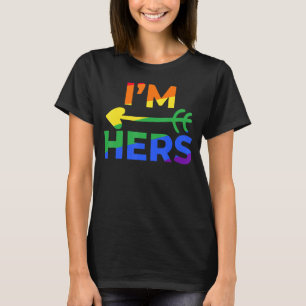 Lesbian Couple She's Mine I'm Hers Matching LGBT P T-Shirt
