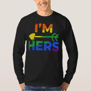Lesbian Couple She's Mine I'm Hers Matching LGBT P T-Shirt
