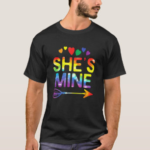 Lesbian Couple Shes Mine Matching Lgbt Pride T-Shirt