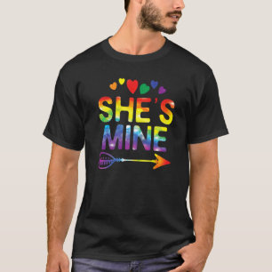 Lesbian Couple  She's Mine Matching Lgbt Pride T-Shirt