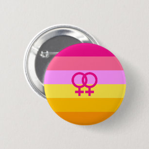 Lesbian Dawn Pride WLW 6 Cm Round Badge