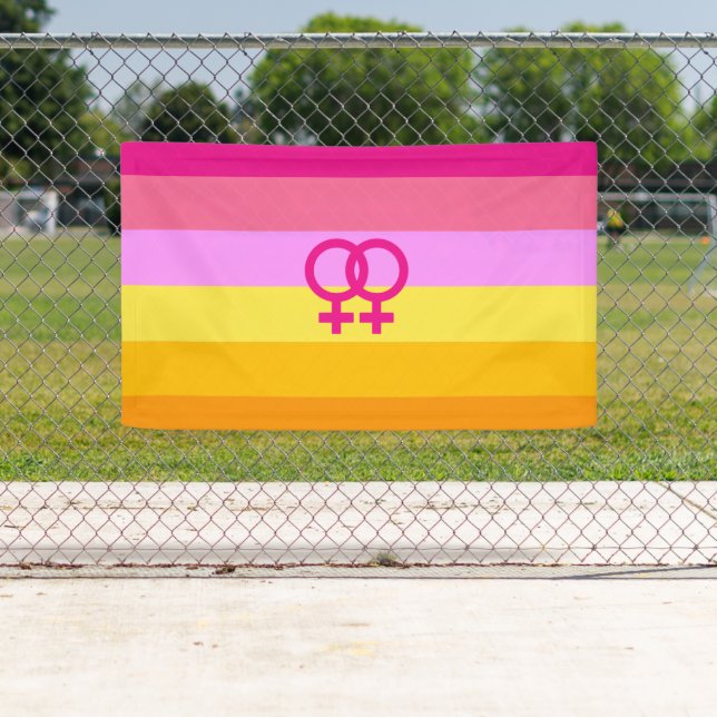 Lesbian Dawn Pride WLW Banner (Insitu)